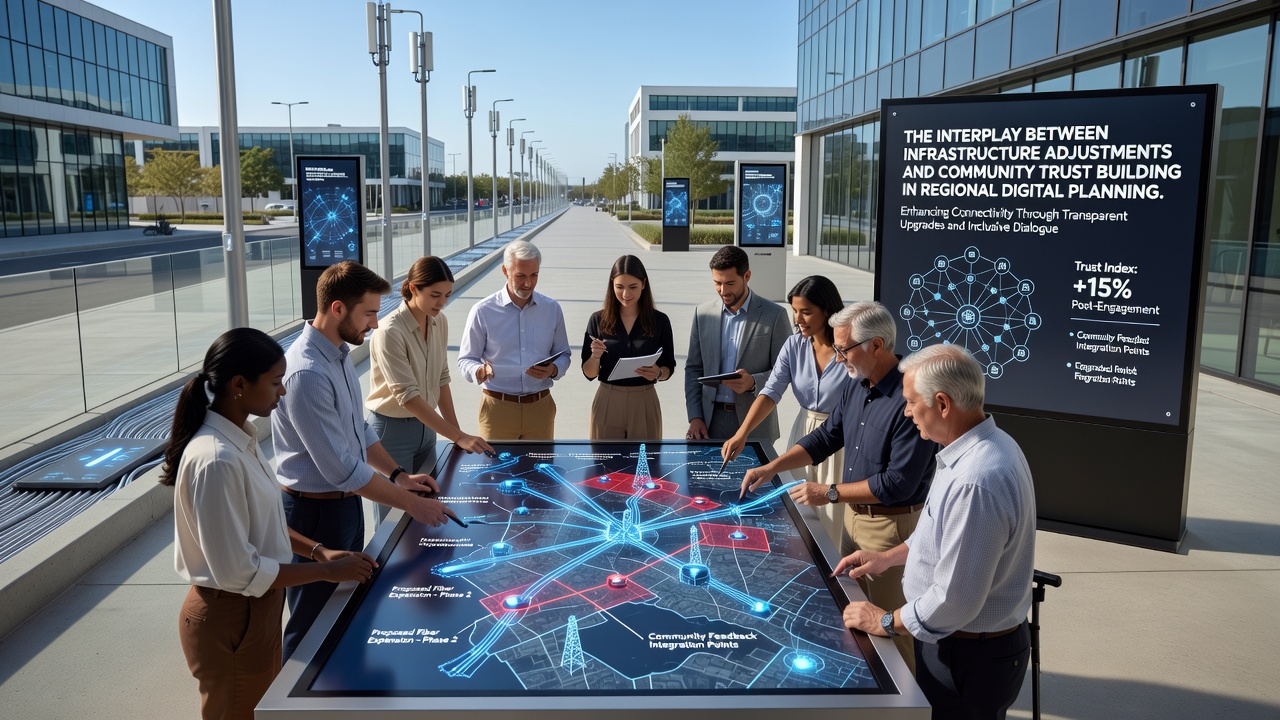 Community members collaborating on regional digital platform features